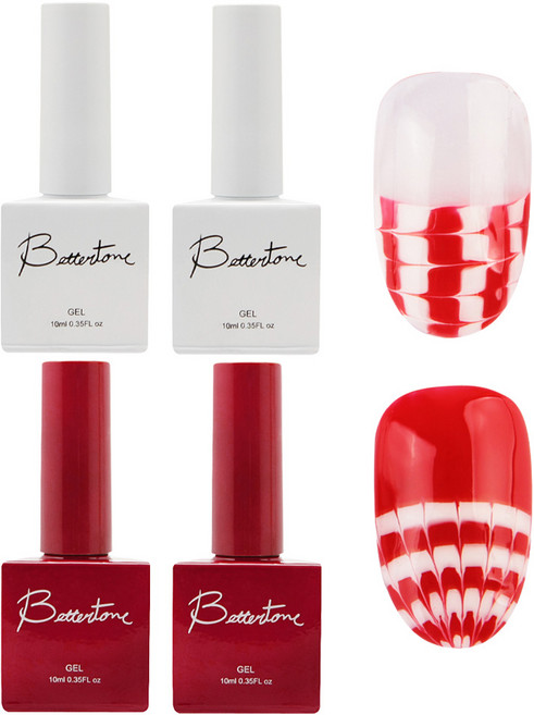 아이빛 베러톤 원패스 마블 국시용 컬러젤 2종 세트, 화이트 + 레드, 10ml, 2개