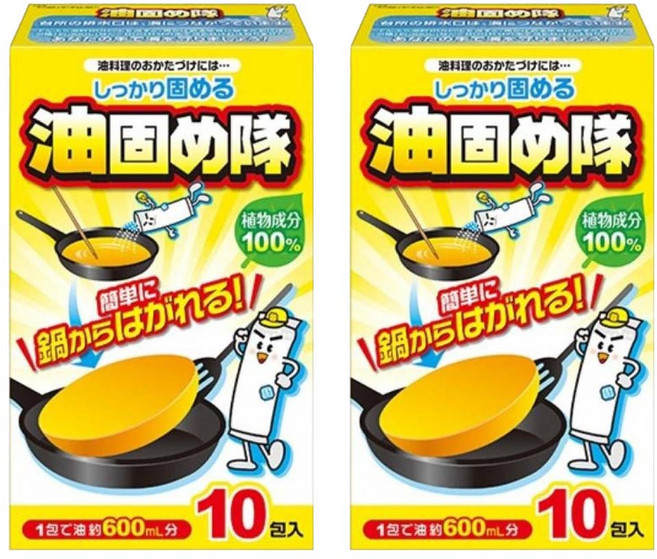 Cotton labo 廚房用油凝固劑 10包入 每包含油約600mL 100%植物成分, 180g, 2盒
