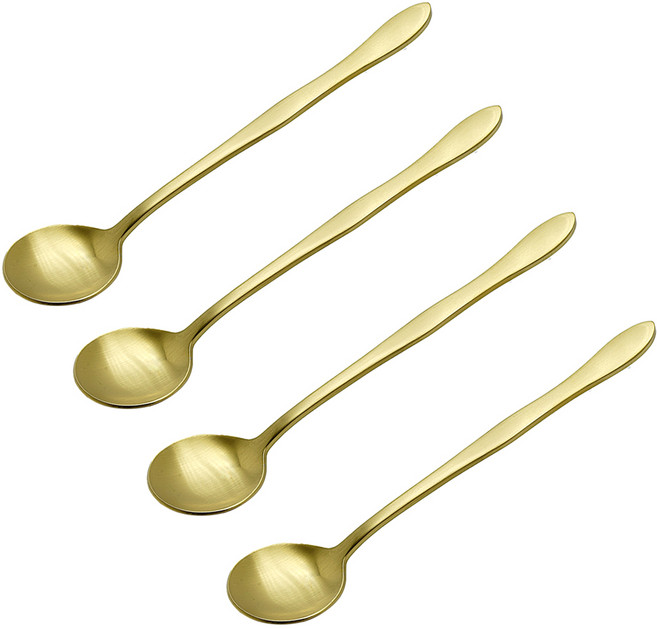 테이블아트 국산 웨이브 티스푼, 골드, 4개