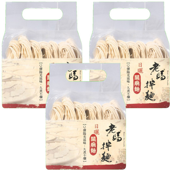 老媽拌麵 老媽關廟麵, 480g, 3包
