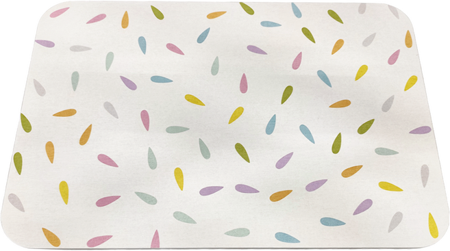 珪藻土地墊 60 x 40cm, 彩色種子, 1個