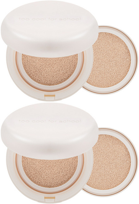 투쿨포스쿨 픽싱 누드 핏 쿠션 본품 12g + 리필 12g 세트, 2W호 웜 아이보리, 2개