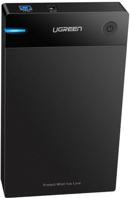 UGREEN 綠聯 2.5/3.5硬碟SSD通用外接盒, 50423, 1個