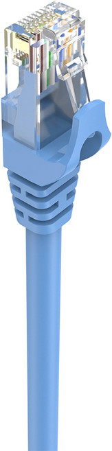 POLYWELL 寶利威爾 CAT6扁線 高速網路線 1Gbps RJ45 PW15-W59-A208, 10m, 藍色, 1條