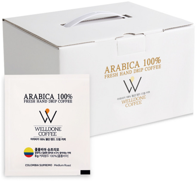 웰던커피 콜롬비아 슈프리모 핸드 드립백커피, 8g, 36개입, 1개