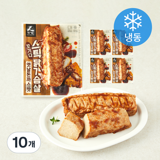 꼬기다 스틱 닭가슴살 옛날돈까스맛 (냉동), 100g, 10개, 1개입