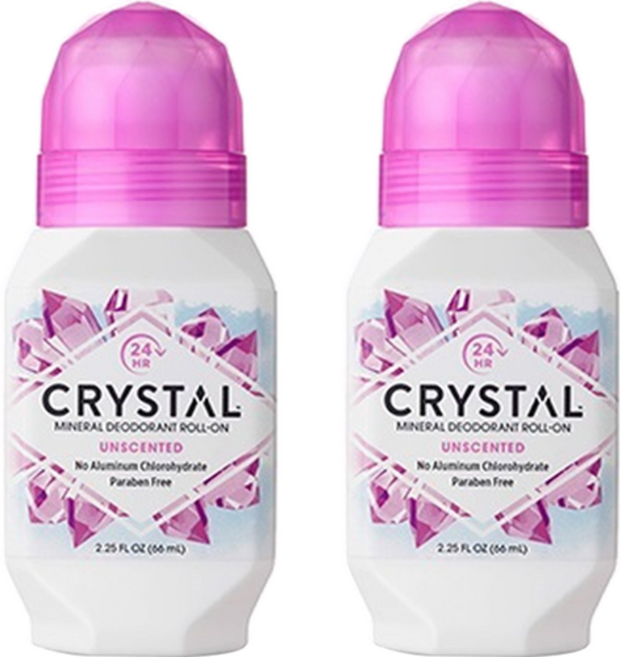 크리스탈 미네랄 바디 데오드란트 롤온 무향, 66ml, 2개