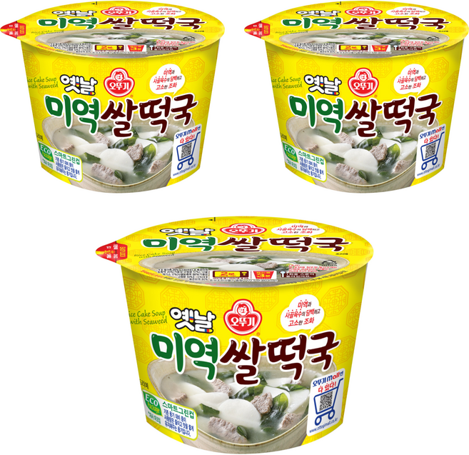 오뚜기 옛날 미역쌀떡국, 172.5g, 3개