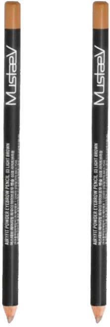 머스테브 에어리핏 파우더 아이브로우 펜슬 1.4g, 03호 라이트브라운, 2개