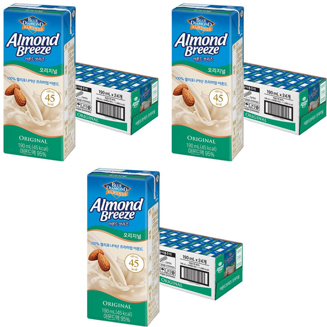 아몬드브리즈 오리지널, 190ml, 72개