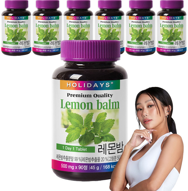 홀리데이즈 프리미엄 레몬밤 타블렛, 90정, 7개