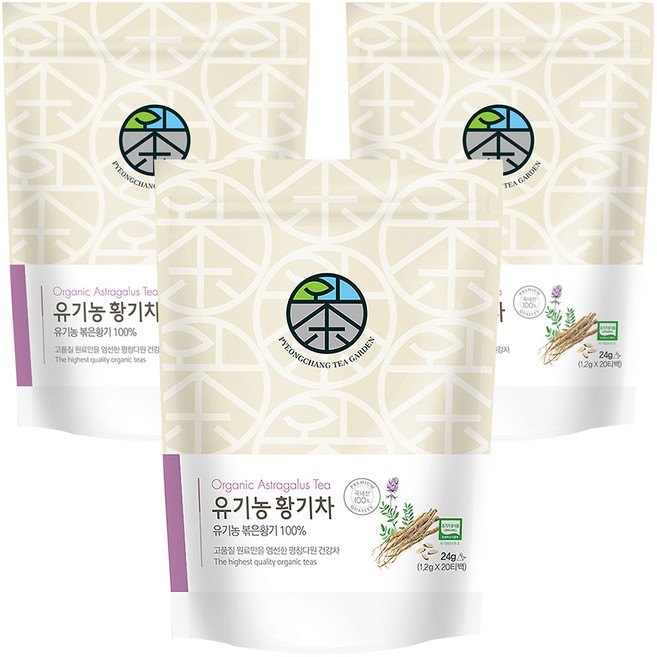 평창다원 유기농 황기차 PLA 생분해 삼각티백, 1.2g, 20개입, 3개