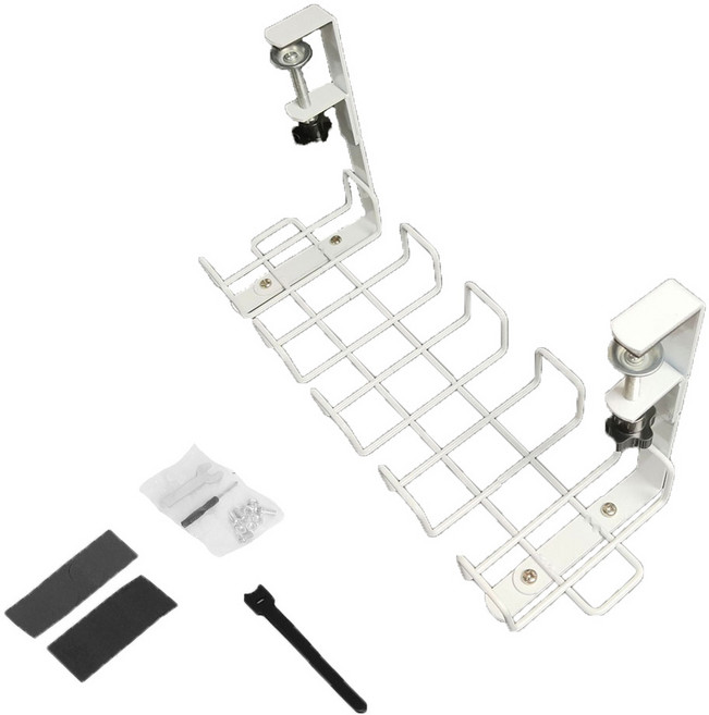 파파스 무타공 멀티탭 거치대, 1개, 화이트