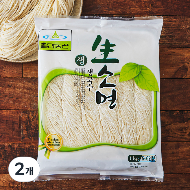 칠갑농산 생소면국수 5인분, 1kg, 2개