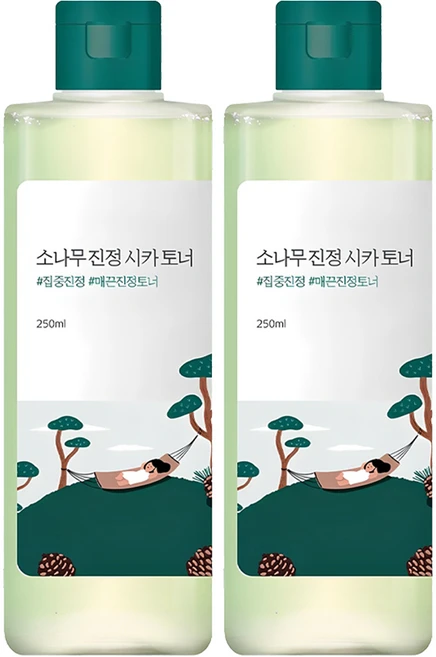 라운드랩 소나무 진정 시카 토너, 250ml, 2개 - 쿠팡