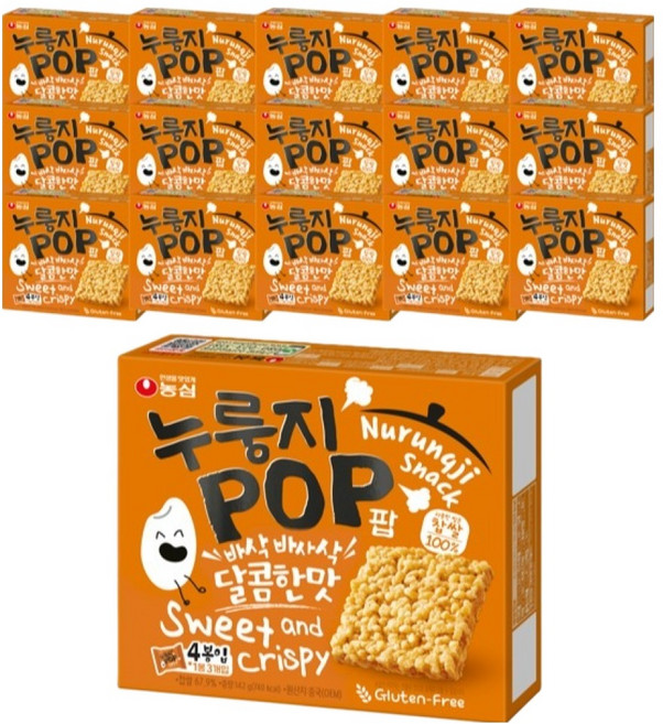 4위 - 농심 누룽지팝, 142g, 16개