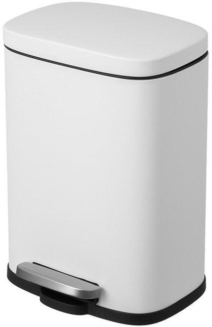 스펙트라 무소음 컬러 페달 휴지통 5L, 화이트