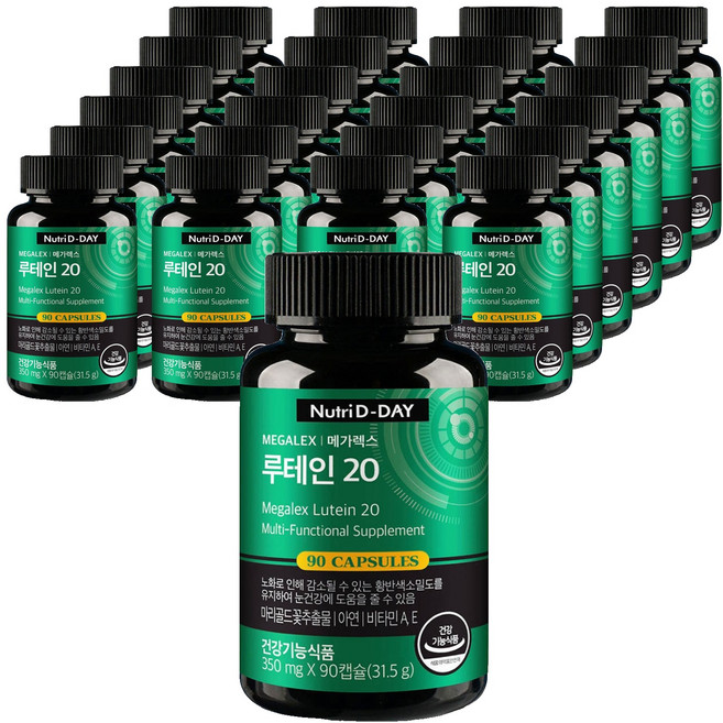 Nutri D-DAY Mega Rex 葉黃素 20, 90錠, 25個