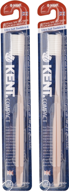 켄트 콤팩트 초극세모 칫솔 핑크, 1개입, 2개