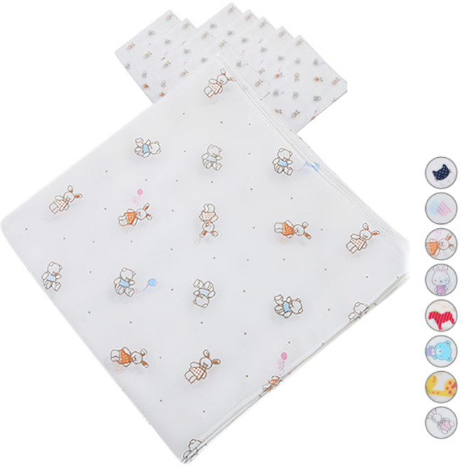 베이비베어 무형광 나염 면 손수건 10p