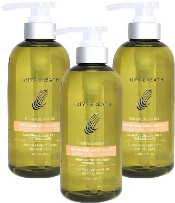 IRIYA BREATH 伊麗雅 植萃保濕洗髮精, 3個, 500ml