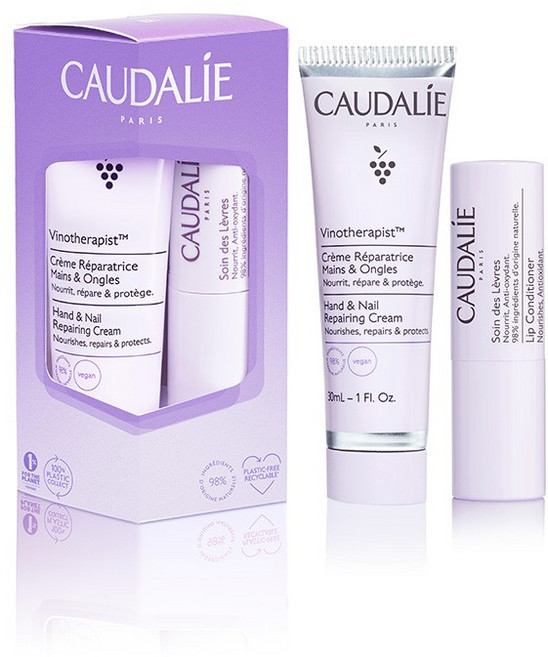 CAUDALIE 歐緹麗 葡萄籽滋潤抗氧護唇潤手2件組, 1套