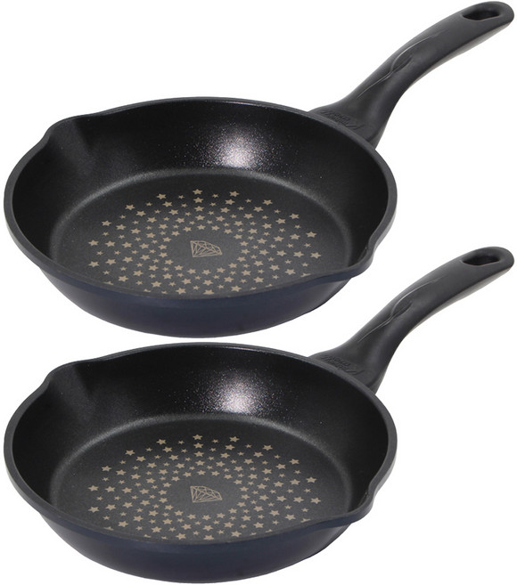 키친웰 셰프요리 다이아몬드 프라이팬, 22cm, 2개