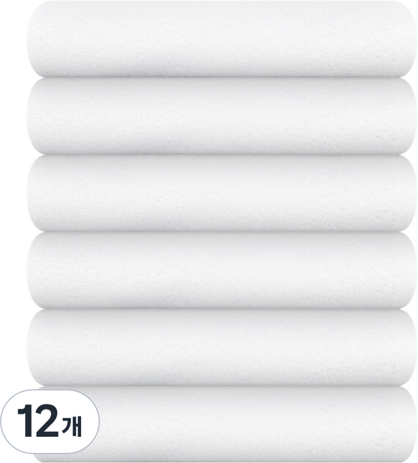 송월타월 다용도 세면타올 32 55g 20수 면사, 화이트, 12개
