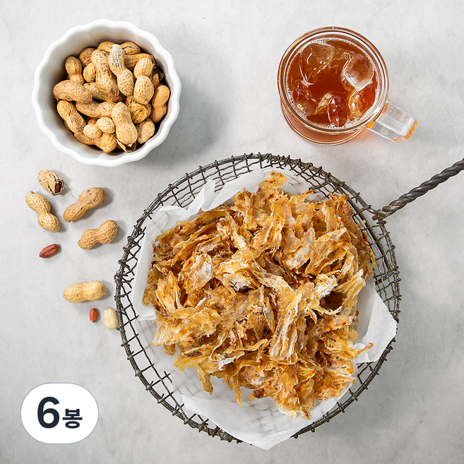 해청식품 순살구이쥐포채, 250g, 6봉