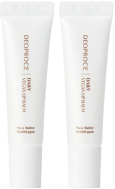 디오프러스 시어버터 데일리 비건 립밤, 10g, 2개, 무향