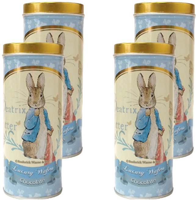 PETER RABBIT 比得兔 捲心酥 巧克力口味, 100g, 4罐