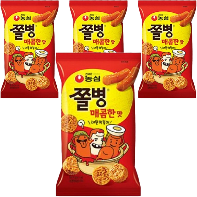 쫄병스낵 매콤한맛, 82g, 4개