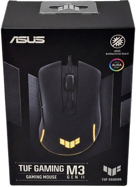 ASUS 華碩 TUF Gaming M3 Gen II 電競 Wired 滑鼠 黑色 P309 59g 輕量 IP56 防塵防水 抗菌功能 左右手通用 光學感測器 相容 Windows/macOS