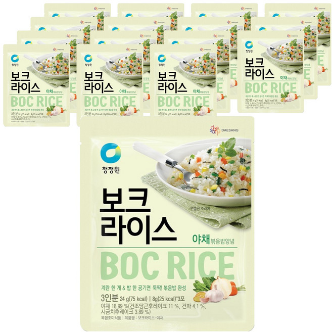 청정원 보크라이스 야채, 24g, 16개