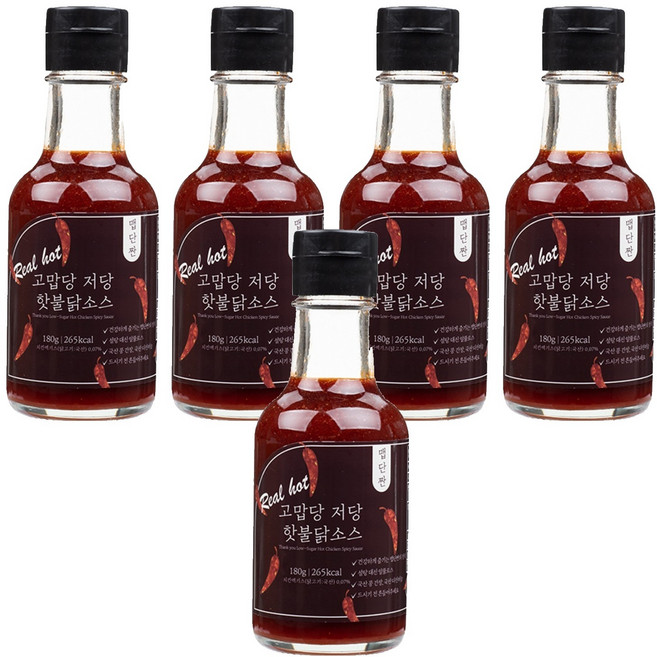 고맙당 저당 핫불닭소스, 180g, 5개
