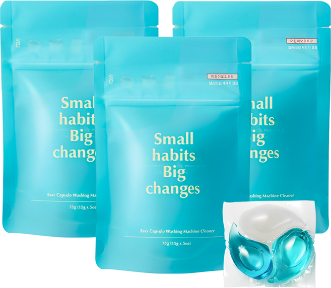 소소이지 이지 캡슐 세탁조 클리너 5p, 75g, 3개