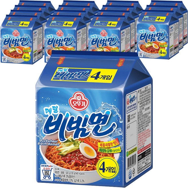 오뚜기 메밀비빔면 130g, 64개