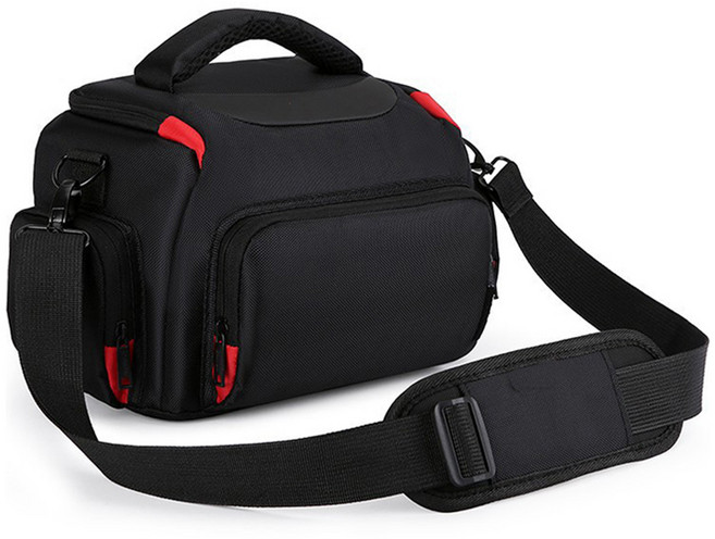 Ez2mk 캐주얼 방수 숄더 카메라가방 CB160, 블랙레드, 1개