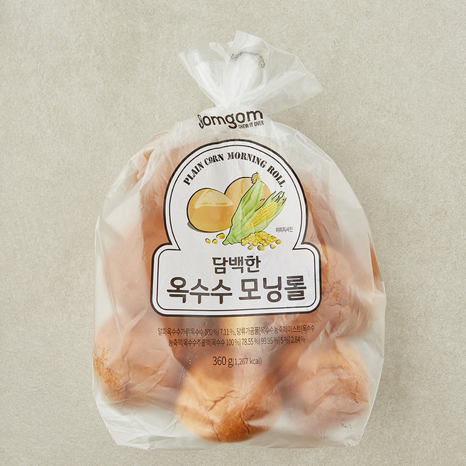 곰곰 담백한 옥수수 모닝롤, 360g, 1개