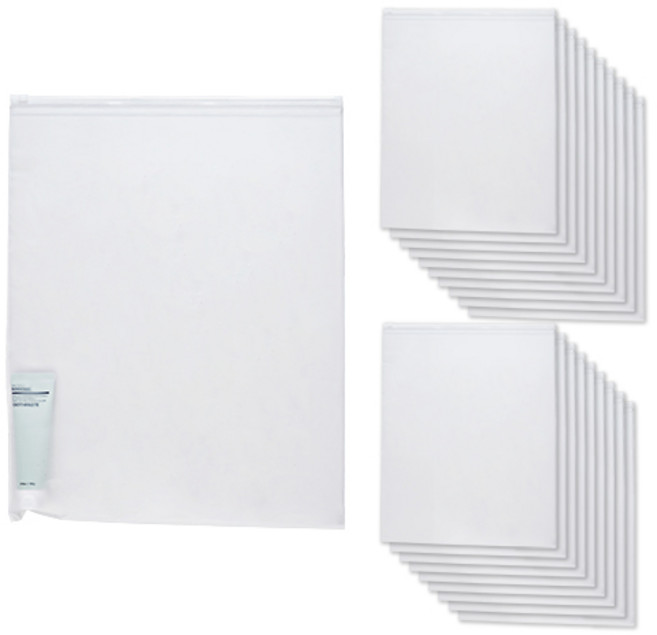 심플리아 반투명 수납정리 여행 지퍼백, 1개입, 20개