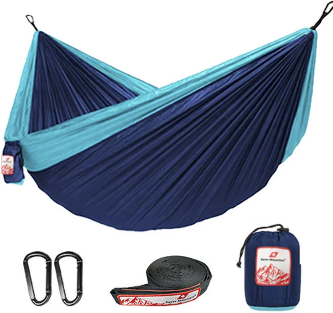 스위스마운틴 캠핑 해먹, 네이비블루 - 쿠팡
