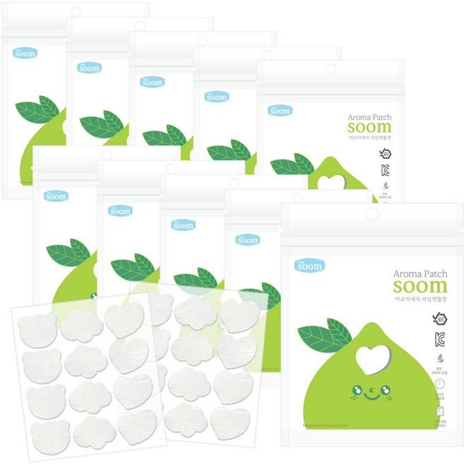 SOOM 아로마 패치 라임멘톨향 24p, 10개