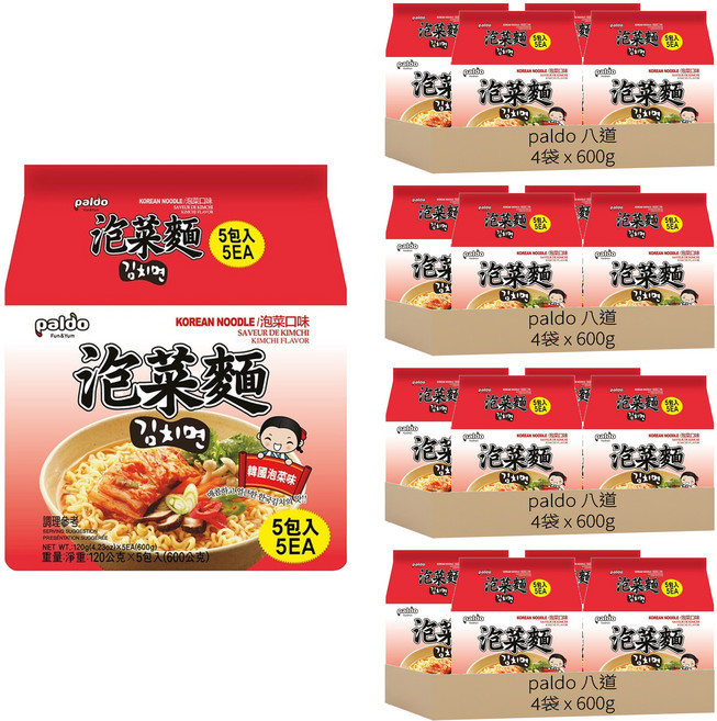 paldo 八道 泡菜高麗麵 120g, 80包