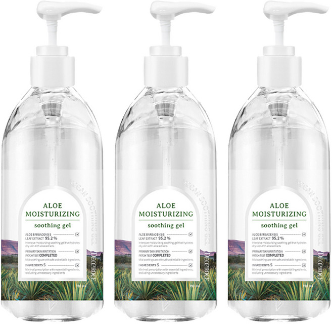 [비건뷰티] 디오프러스 알로에 모이스처라이징 수딩젤, 390ml, 3개