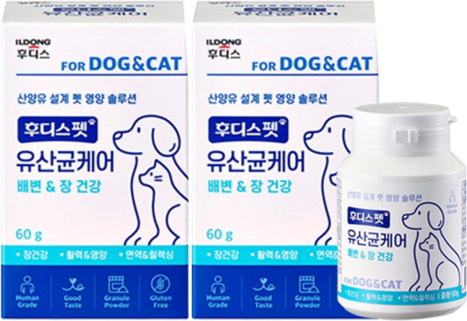 후디스펫 반려동물 장케어 유산균, 30회분, 장건강/유산균, 2개