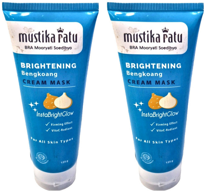 mustika ratu 峇里島 豆薯亮白面膜泥 125g, 1入, 2條