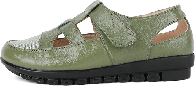 제이슈 여성용 천연소가죽 가디 단화 샌들 3cm