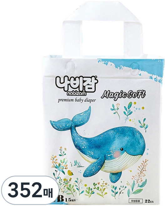 나비잠 매직소프트 팬티형 기저귀, 점보형(2XL), 352매