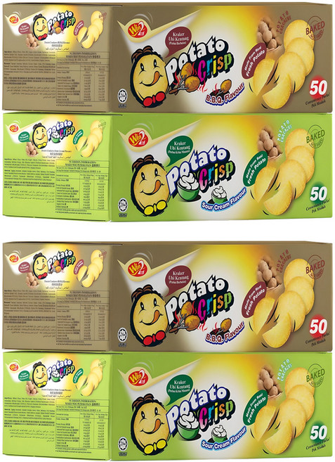 윈윈푸드 포테이토 크리스프 스낵 바베큐맛 50p + 사워크림맛 50p, 2kg, 2세트