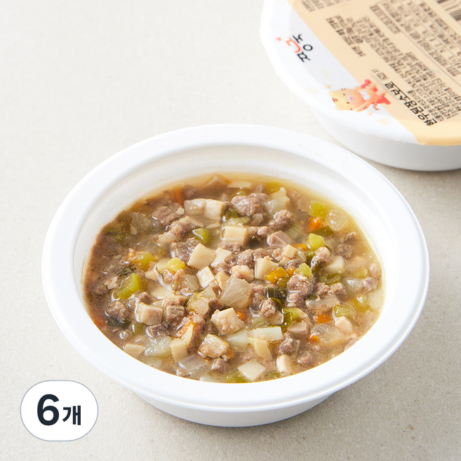 짱죽 반찬 한우 된장 소보로, 100g, 6개